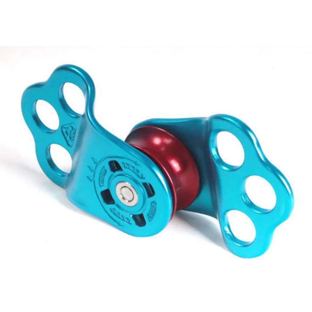 JOTOUCH Climbing Pulley,30KN Three Holes Ball Bearing Single Pulley,Rock Climbing Pulley for 14mm Rope Hauling, Rock Climbing, Rescue Applications, Zipline Sports Etc