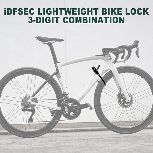 22 Inch Combination Zip Tie Bike Lock 2 Pack - Adjustable & Weather-Resistant
