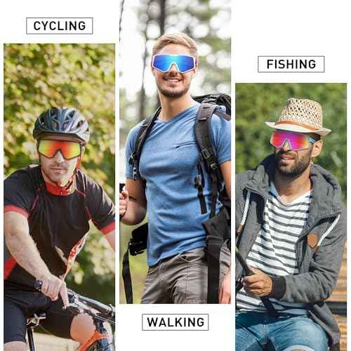 Cycling Sunglasses for Men Women Sports Sunglass Polarized UV Protection for Bicycle Running Baseball Glasses
