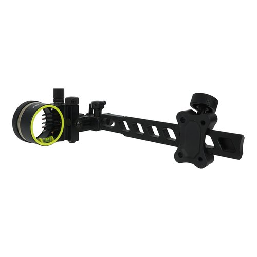 Compound Bow Sight Archery 5-Pin Sight Long Bar - 0.019" Fiber, Aluminum Machined - Support 2X-8X Magnification Sight Lens for Hunting Shooting