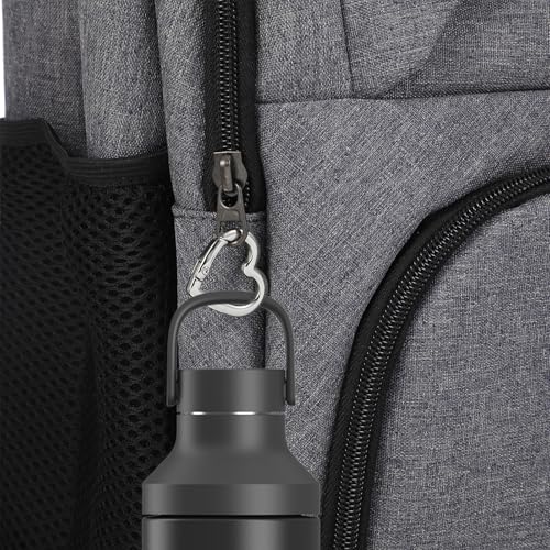 6 Pcs Heart Carabiner, Small Carabiner Keychain Clip, Cute Heart Shaped Carabiner, Key Ring for Camping Accessories, Backpack Water Bottle Zinc Alloy Accessory (Gold, Silver, Black)