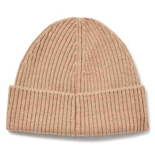 HUGO Men's Small Logo Ribbed Beanie