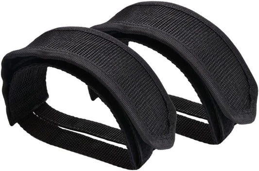 2Pcs Black Beam Strap Pedal Straps Cycling Bike Foot Pedal Straps Toe Clips Straps Tape Cycling Parts and Components for Fixed Gear Bike,Sports and Outdoors