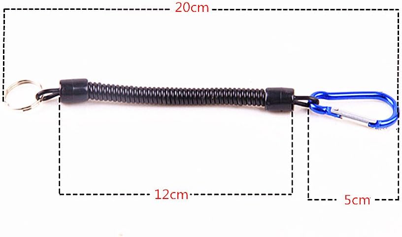 Toasis Retractable Fishing Lanyards Safety Ropes Coiled Tether Cords Pack of 5pcs