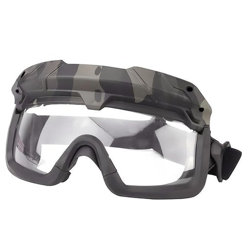 Tactical Split Two Modes Goggles Compatible with Airsoft Fast Helmet Paintball Hunting Field Outdoor (MCBK)