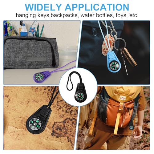 45 Pcs Mini Compass Bulk for Kids, 3.15¡¿1.02 Inch, Small Portable Compasses for Classroom, Hiking, Survival Kits