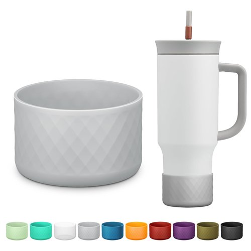 Silicone Boot for Owala 40 oz Tumbler with Handle, Anti-Slip Protective Sleeve for Stainless Steel Triple Layer Insulated Travel Tumbler Accessories