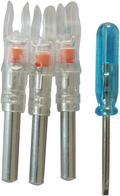 Automatically Lighted Led Nocks for Inner Diameter 6.3 mm Compound Bow Arrows GT Size Pack of 6 (red)