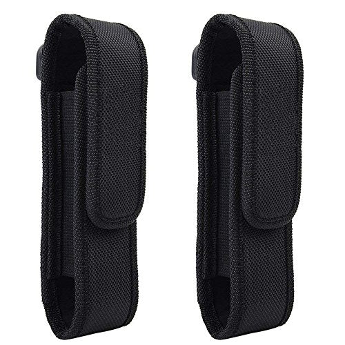 2 Pack Tactical Flashlight Holsters Belt Pouch Carry Case for 5-7 Inch Flashlights