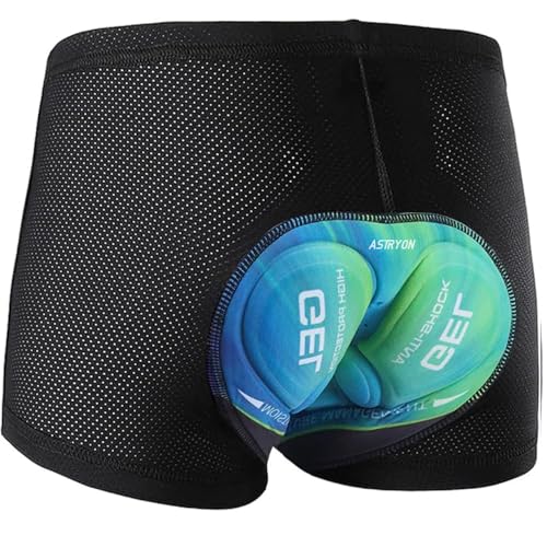 Men's Cycling Underwear Shorts 5D Padded Gel Mountain Bike Bicycle MTB Liner with Breathable, Quick Drying Shockproof