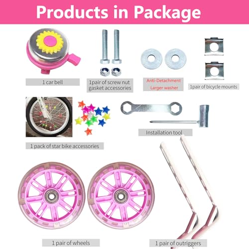 Bicycle Training Wheels Compatible with 12-20 Inch Bikes - Easy Install
