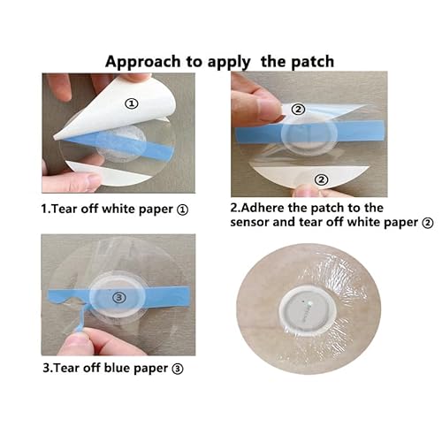 G7 Over Patches Waterproof - 55 Pack Adhesive Patches for G7£¦Stelo-Transparent Sensor Cover for Continuous Glucose Monitor,Without Hole On The Center-HECHUAN