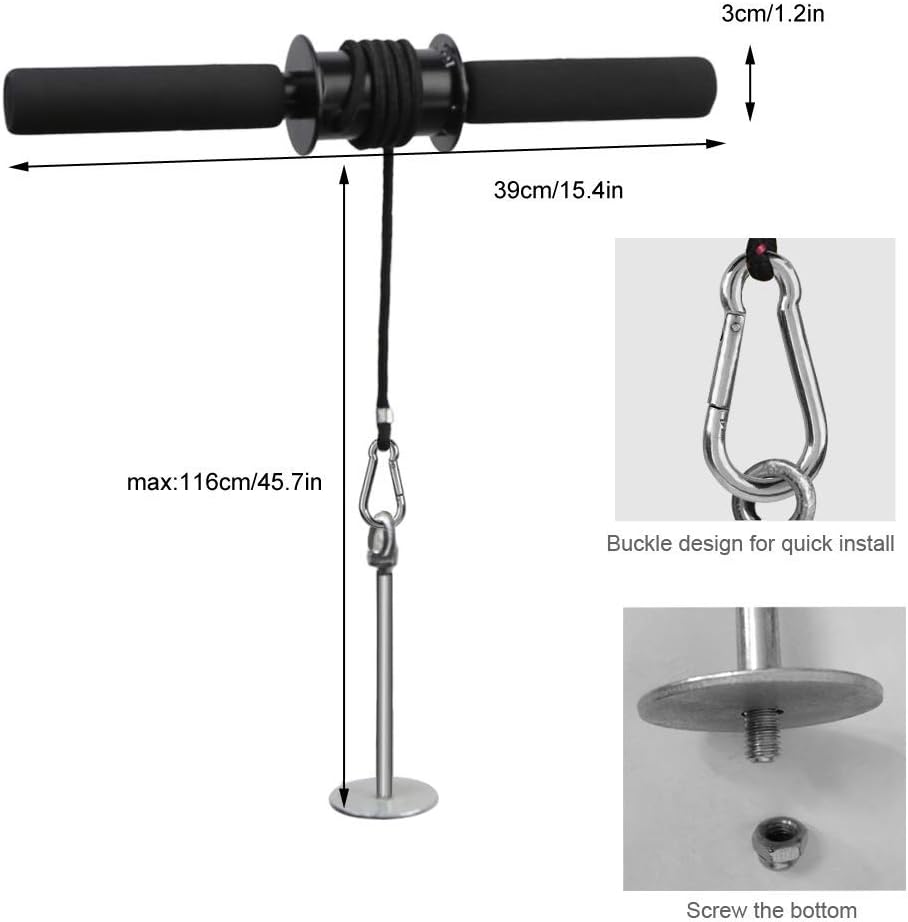 PELLOR Wrist and Forearm Blaster, Wrist Roller & Forearm Roller with Anti-Slip Grip Handles, Forearm Strength Trainer Ideal for Grip Strength, Muscle Building, Rehabilitation