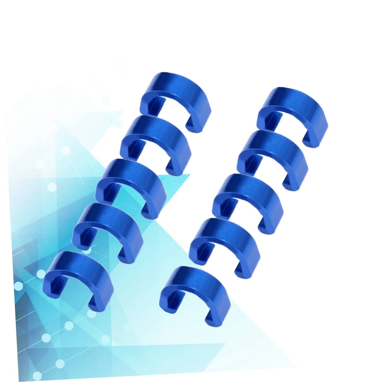 10pcs Shift C-Clips Tubing Hose Clamp Metal for Line Bike Housing Gear Accessories Bicycle Blue Bikes Buckle C- Road Clamps Fixing U Cable Shaped C Cables Clips