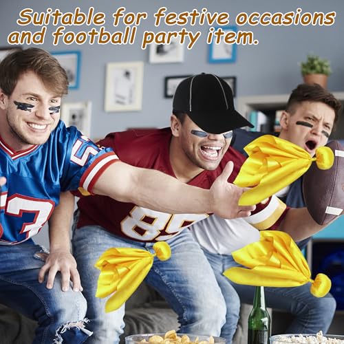16 Pack Yellow Penalty Flags for Football and Lacrosse Referee Games