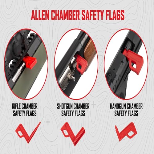 Allen Company Handgun Chamber Safety Flag, 2-Pack, Red