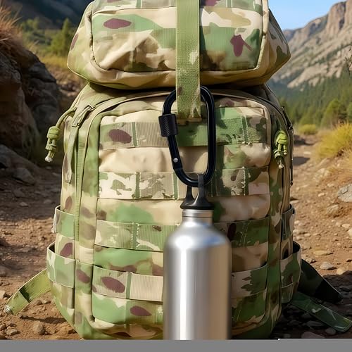 5 Pack D-Ring Carabiner Keychains with Key Rings ? Perfect for Camping, Fishing, Hiking, and Outdoor Adventures