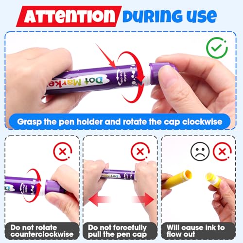8 Pack Dot Markers for Toddlers Non-Toxic Washable Art Supplies - Variation of THIS listing