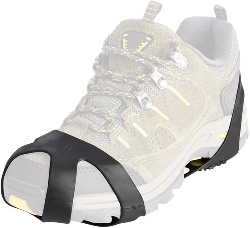 Ice Cleats, Ice Grippers Traction Cleats Shoes and Boots Rubber Snow Shoe Spikes Crampons with 10 Steel Studs Cleats Prevent Outdoor Activities from Wrestling