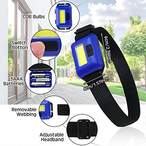 30 Pack LED Headlamp Flashlights Waterproof with Adjustable Headbands for Outdoors