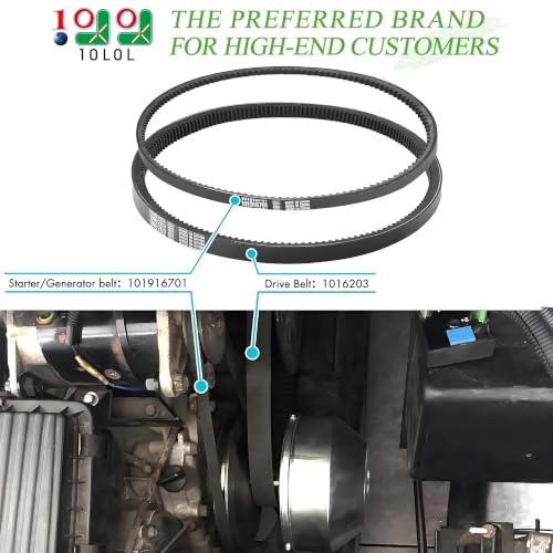 Golf Cart Clutch Drive Belt & Starter Generator Belt Kit for Club Car DS & Precedent