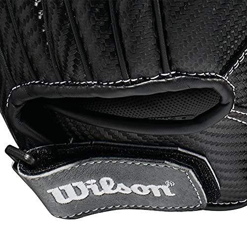Wilson 14 Inch Slowpitch Softball Glove - Right Hand Throw, Black/Grey Web