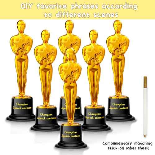 Mini Plastic Trophy Award, Hollywood Theme Party Decorations, for contests and Parties Such as Dances, Golf, Movies, Employee Appreciation, Basketball Themes. Small Trophies.