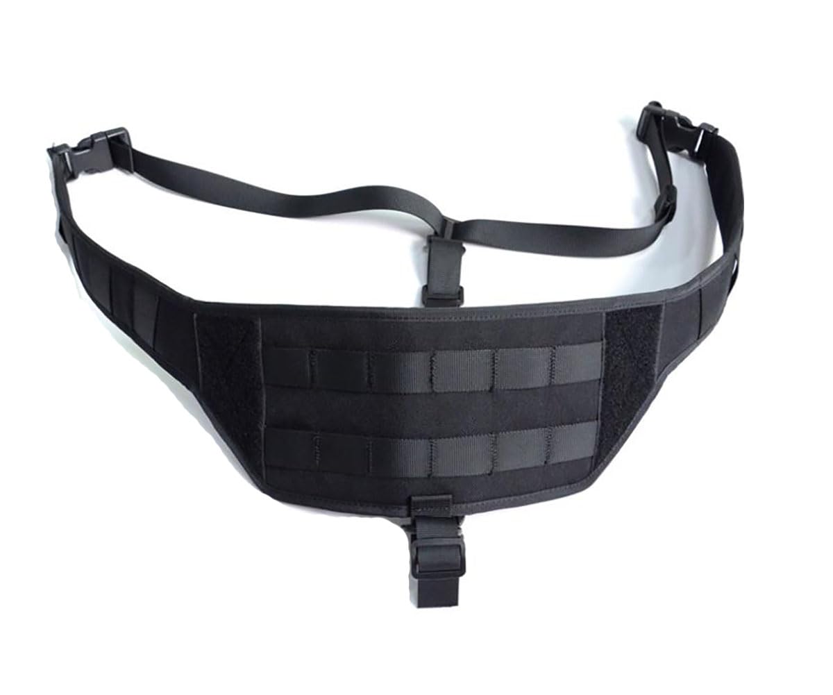 Hdlsina Tactical MOLLE Chest Platform Universal Chest Mounting Harness Adjustable Concealed Carry Fit Left & Right Shoulder (Black)