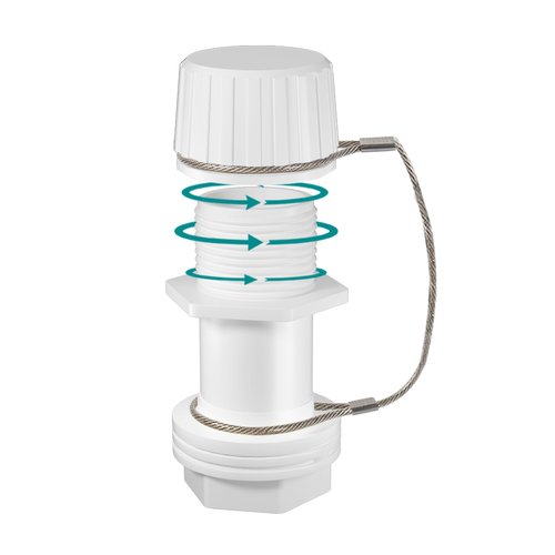 Upgraded Cooler Drain Plug Replacement Parts, Stainless Steel Threaded Drain Plug with Tethered Cap, Compatible with Igloo 50-165 Qt Coolers
