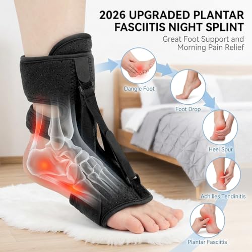 Adjustable Night Foot Support Brace for Heel Pain & Achilles Tendon Relief