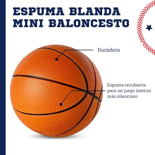 Mini Foam Basketballs for Indoor Outdoor Play - 2 Pack