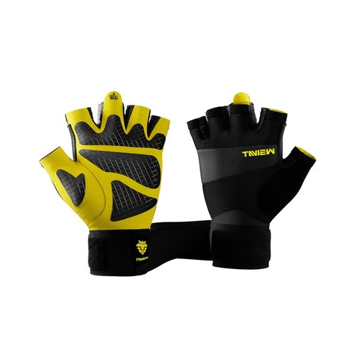 TAVIEW Workout Gloves,Weight Lifting Gloves with Wrist Wraps Support for Gym Training, Full Palm Protection for Fitness, Weightlifting, Exercise, Hanging, Pull ups (Medium)