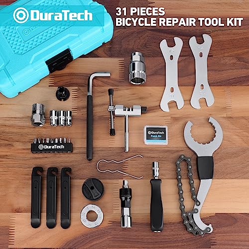 DURATECH 31-Piece Bicycle Tool Kit with Storage Box - Bike Repair Set