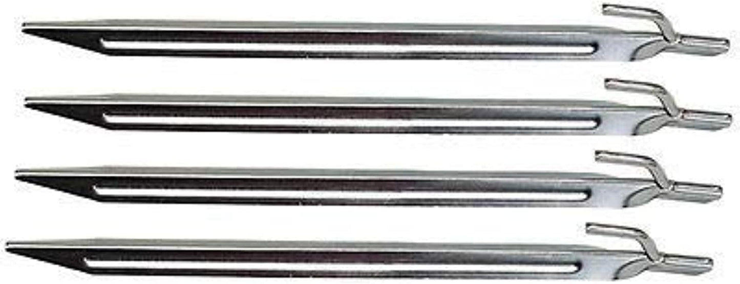 Coghlan's Heavy-Duty Steel Tent Stakes for Secure Camping, Galvanized Durable Outdoor Anchors, Ideal for Tents, Tarps, and Shelters in Hard or Soft Ground, 12" 4-Pack