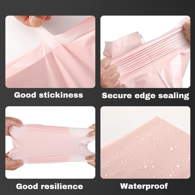 50-100PCS Custom Upgrade Design Shipping Bags with Handle, Personalized Mailing Bags for Clothing with Self Adhesive Strip, Waterproof, Tear-Proof (25.5×33cm(10×13inches))