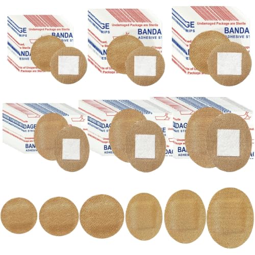 120pcs Small Face Bandage Set - Round & Oval Breathable Adhesive Bandages