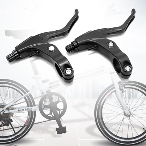 Generic A Pair Bicycle Brake Lever Bike Brake Handle Bike Brake Levers of Universal Aluminum Alloy Bike Cycling Equipment Accessory for Mountain Road Folding Mountain Kids Bike 2.2cm Diameter (Black)