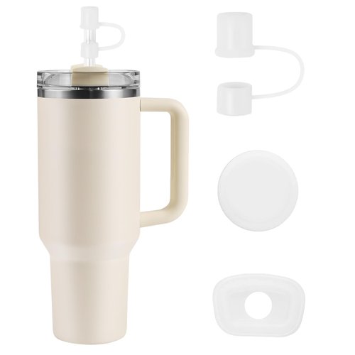MOLOSLEEVE Straw Toppers - Silicone Dust-Proof Caps for Stanley Cup Accessories 40oz, 30oz, 20oz (Clear)