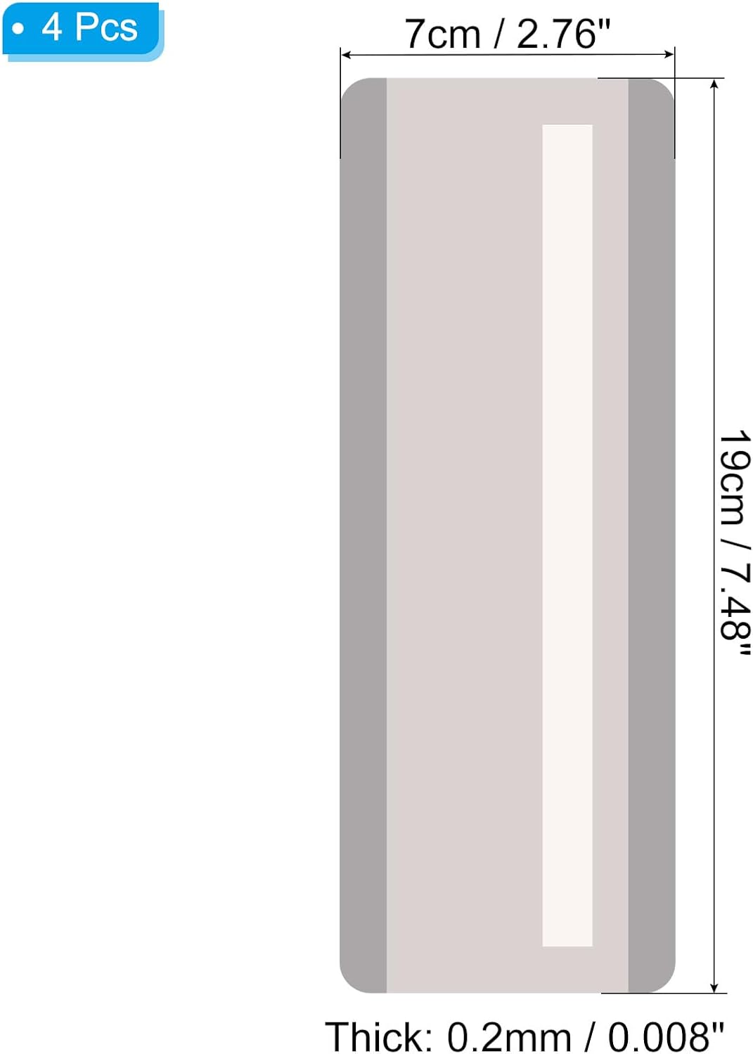 PATIKIL Guided Reading Strips, 4 Pieces Tracking Highlight Colored Overlay Strips Bookmark Dyslexia Reading Teaching Tools for Children Classroom Teacher, Grey