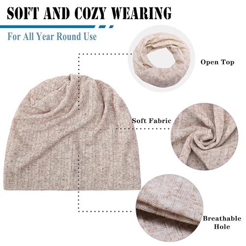 ELLEWIN Cotton Slouchy Beanie Hip-Hop Soft Lightweight Running Beanie Adult Skull Hats Cap for Men Women