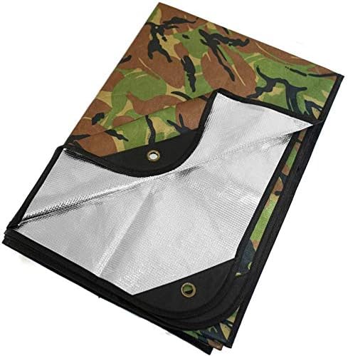 Arcturus Insulated Tarp | Reusable Heavy Duty Thermal Survival Blanket – 60 x 82 inches, Reflects 90% Body Heat, Waterproof, Windproof, 3-Layer Design, Reinforced Grommets, Olive Green