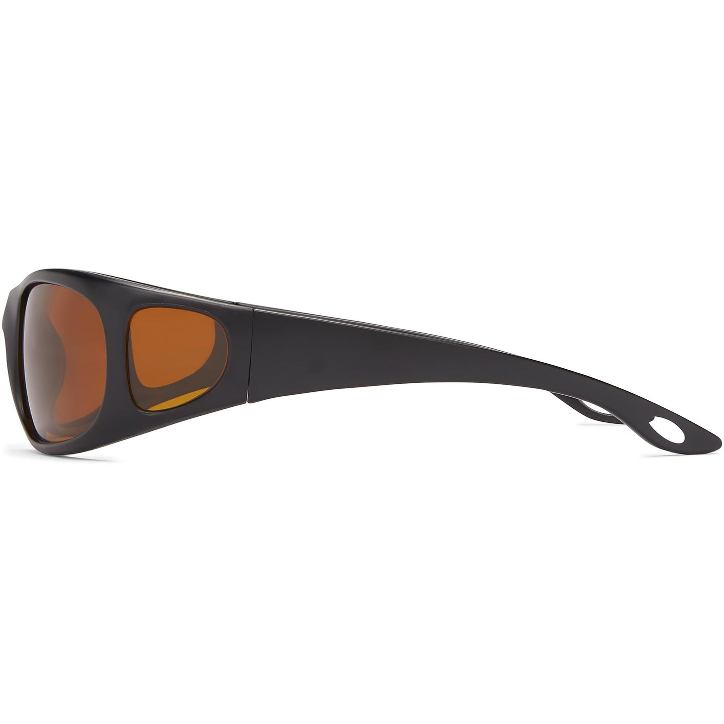 Fisherman Eyewear Men's Grander Polarized Rectangular Sunglasses, Black, 37mm,58mm,140mm