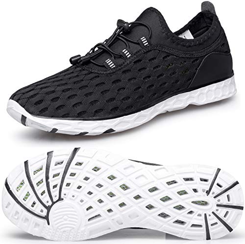 Men's Water Shoes - Quick Dry Beach & Pool Footwear Black 8 - DOUSSPRT