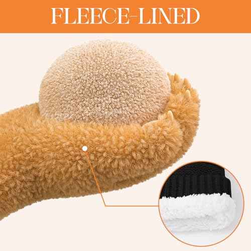 Durio Womens Knit Beanie Winter Thick Solid Fleece Lined Beanie Hats for Women Men Unisex Warm Skiing Beanies