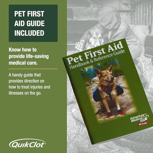 Dog First Aid Kit with Dressings, Bandages & Tools - Lightweight Pet Emergency Pack