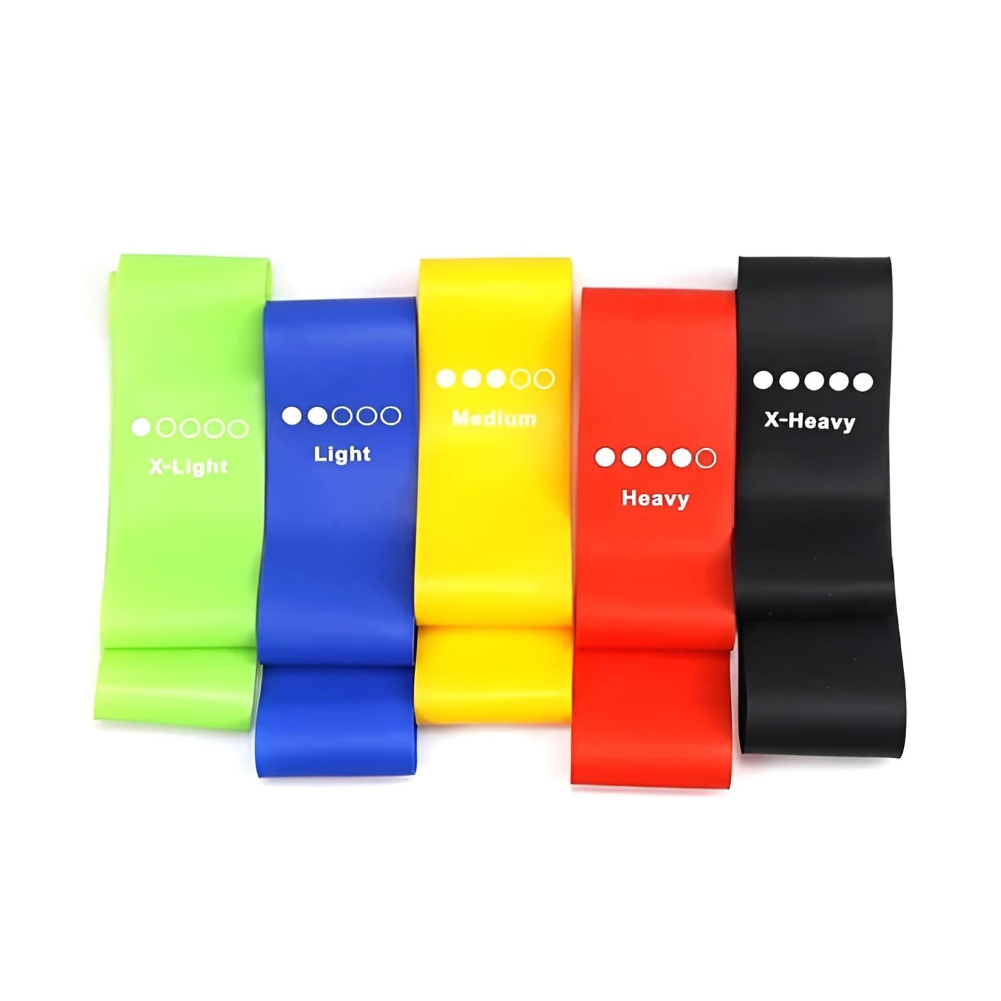Generic Resistance Bands Set, Exercise Loops, Strength Workout Bands with Carry Bag, Set of 5