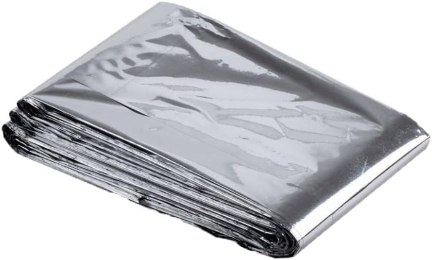 Global Medical Sales Supply Emergency Mylar Thermal Blanket | Survival Space Fire Blanket for Outdoor Adventures, Marathons, First Aid | Waterproof & Windproof | Ideal for Camping & Hiking