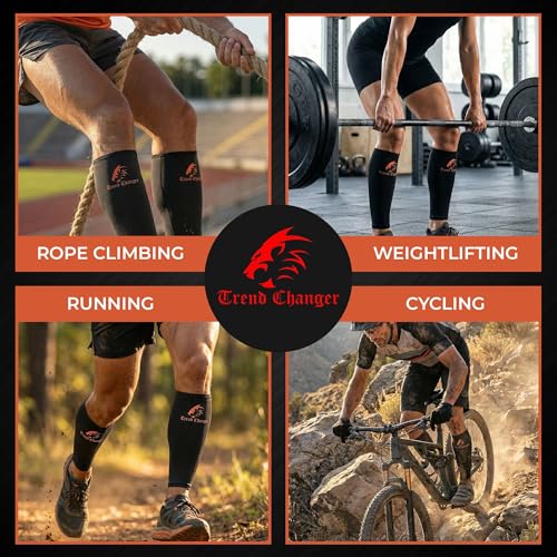 7mm Deadlift Shin Guards & Calf Support Brace - Men & Women, 2 Pack