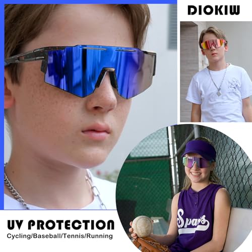 Polarized Kids Sunglasses Youth Softball Cycling Sports Sun Glasses Boys Girls UV400 Protection Goggles