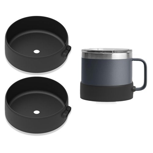 Sleeve Protector for Yeti Rambler 14oz Mug Camping Cup Silicone Boot Bottom Protective Case Holder for Yeti Mug 14oz Rubber Bumper Accessories 2PCS